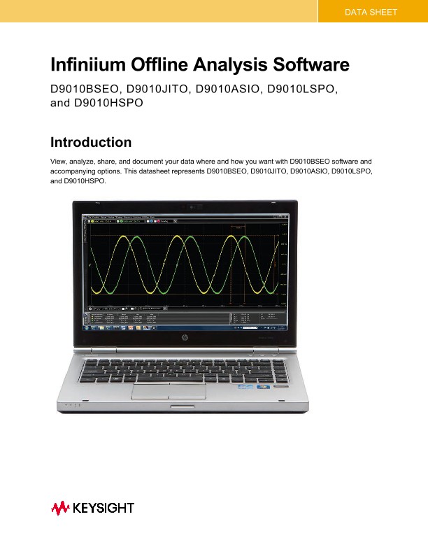 Infiniium Offline Analysis Software PDF Asset Page | Keysight